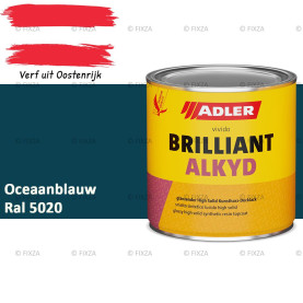 ADLER Brilliantalkyd Kunstharslak Hoogglans – Oceaanblauw – Binnen & Buiten – Lak voor Hout en Metaal – Sneldrogend & Krasvast