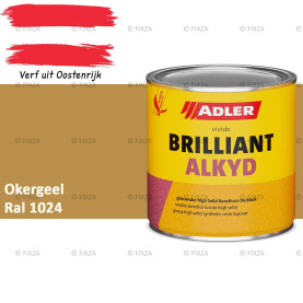 ADLER Brilliantalkyd Kunstharslak Hoogglans – Okergeel – Binnen & Buiten – Lak voor Hout en Metaal – Sneldrogend & Krasvast