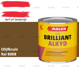 ADLER Brilliantalkyd Kunstharslak Hoogglans – Olijfbruin – Binnen & Buiten – Lak voor Hout en Metaal – Sneldrogend & Krasvast