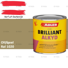 ADLER Brilliantalkyd Kunstharslak Hoogglans – Olijfgeel – Binnen & Buiten – Lak voor Hout en Metaal – Sneldrogend & Krasvast