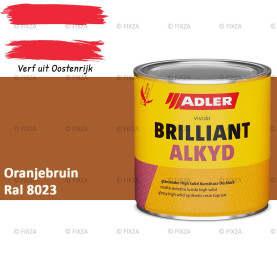 ADLER Brilliantalkyd Kunstharslak Hoogglans – Oranjebruin – Binnen & Buiten – Lak voor Hout en Metaal – Sneldrogend & Krasvast