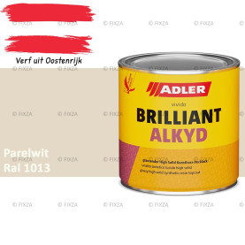 ADLER Brilliantalkyd Kunstharslak Hoogglans – Parelwit – Binnen & Buiten – Lak voor Hout en Metaal – Sneldrogend & Krasvast