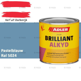 ADLER Brilliantalkyd Kunstharslak Hoogglans – Pastelblauw – Binnen & Buiten – Lak voor Hout en Metaal – Sneldrogend & Krasvast