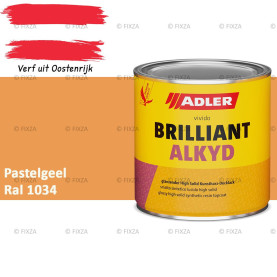 ADLER Brilliantalkyd Kunstharslak Hoogglans – Pastelgeel – Binnen & Buiten – Lak voor Hout en Metaal – Sneldrogend & Krasvast