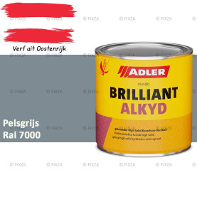ADLER Brilliantalkyd Kunstharslak Hoogglans – Pelsgrijs – Binnen & Buiten – Lak voor Hout en Metaal – Sneldrogend & Krasvast