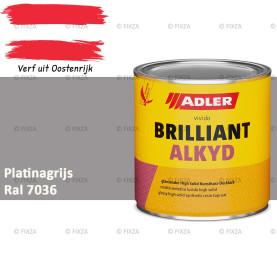 ADLER Brilliantalkyd Kunstharslak Hoogglans – Platinagrijs – Binnen & Buiten – Lak voor Hout en Metaal – Sneldrogend & Krasvast