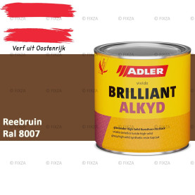 ADLER Brilliantalkyd Kunstharslak Hoogglans – Reebruin – Binnen & Buiten – Lak voor Hout en Metaal – Sneldrogend & Krasvast