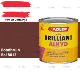 ADLER Brilliantalkyd Kunstharslak Hoogglans – Roodbruin – Binnen & Buiten – Lak voor Hout en Metaal – Sneldrogend & Krasvast