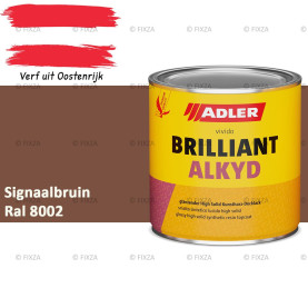 ADLER Brilliantalkyd Kunstharslak Hoogglans – Signaalbruin – Binnen & Buiten – Lak voor Hout en Metaal – Sneldrogend & Krasvast