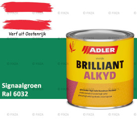 ADLER Brilliantalkyd Kunstharslak Hoogglans – Signaalgroen – Binnen & Buiten – Lak voor Hout en Metaal – Sneldrogend & Krasvast