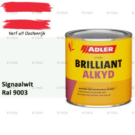 ADLER Brilliantalkyd Kunstharslak Hoogglans – Signaalwit – Binnen & Buiten – Lak voor Hout en Metaal – Sneldrogend & Krasvast