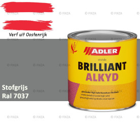 ADLER Brilliantalkyd Kunstharslak Hoogglans – Stofgrijs – Binnen & Buiten – Lak voor Hout en Metaal – Sneldrogend & Krasvast