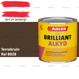ADLER Brilliantalkyd Kunstharslak Hoogglans – Terrabruin – Binnen & Buiten – Lak voor Hout en Metaal – Sneldrogend & Krasvast