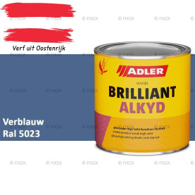 ADLER Brilliantalkyd Kunstharslak Hoogglans – Verblauw – Binnen & Buiten – Lak voor Hout en Metaal – Sneldrogend & Krasvast
