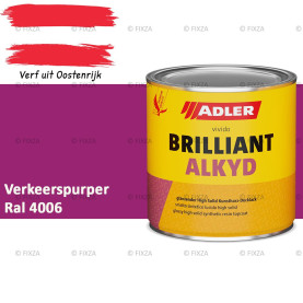 ADLER Brilliantalkyd Kunstharslak Hoogglans – Verkeerspurper – Binnen & Buiten – Lak voor Hout en Metaal – Sneldrogend & Krasvast