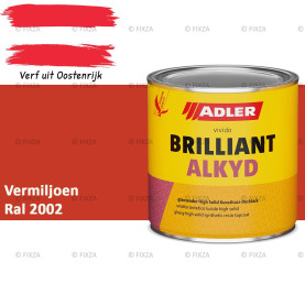 ADLER Brilliantalkyd Kunstharslak Hoogglans – Vermiljoen – Binnen & Buiten – Lak voor Hout en Metaal – Sneldrogend & Krasvast