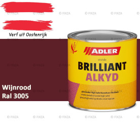 ADLER Brilliantalkyd Kunstharslak Hoogglans – Wijnrood – Binnen & Buiten – Lak voor Hout en Metaal – Sneldrogend & Krasvast