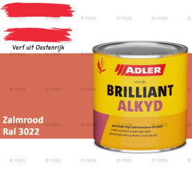 ADLER Brilliantalkyd Kunstharslak Hoogglans – Zalmrood – Binnen & Buiten – Lak voor Hout en Metaal – Sneldrogend & Krasvast