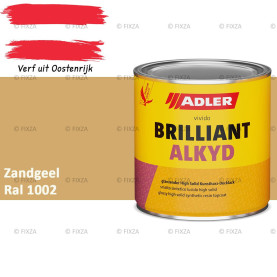 ADLER Brilliantalkyd Kunstharslak Hoogglans – Zandgeel – Binnen & Buiten – Lak voor Hout en Metaal – Sneldrogend & Krasvast