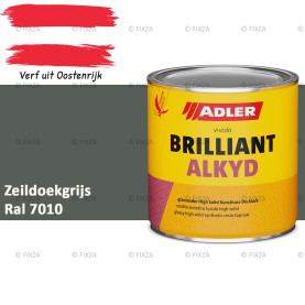 ADLER Brilliantalkyd Kunstharslak Hoogglans – Zeildoekgrijs – Binnen & Buiten – Lak voor Hout en Metaal – Sneldrogend & Krasvast