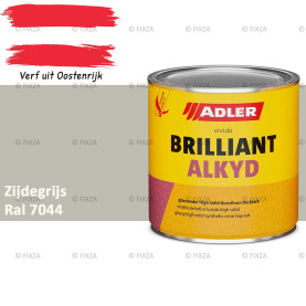 ADLER Brilliantalkyd Kunstharslak Hoogglans – Zijdegrijs – Binnen & Buiten – Lak voor Hout en Metaal – Sneldrogend & Krasvast
