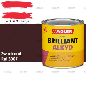 ADLER Brilliantalkyd Kunstharslak Hoogglans – Zwartrood – Binnen & Buiten – Lak voor Hout en Metaal – Sneldrogend & Krasvast