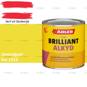 ADLER Brilliantalkyd Kunstharslak Hoogglans – Zwavelgeel – Binnen & Buiten – Lak voor Hout en Metaal – Sneldrogend & Krasvast