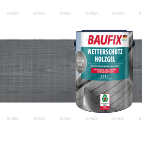 Houtbeschermende Gel- Beits grafietgrijs Metallic 2,5 Liter