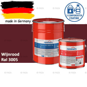 Remmers Epoxy BS 3000 SG – Professionele 2-Componenten Epoxy Vloercoating – RAL 3005 Wijnrood