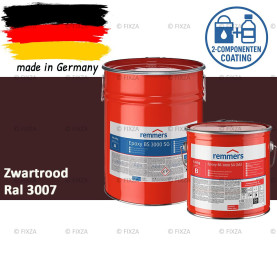 Remmers Epoxy BS 3000 SG – Professionele 2-Componenten Epoxy Vloercoating – RAL 3007 Zwartrood