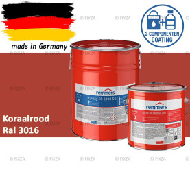 Remmers Epoxy BS 3000 SG – Professionele 2-Componenten Epoxy Vloercoating – RAL 3016 Koraalrood