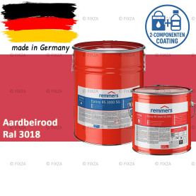 Remmers Epoxy BS 3000 SG – Professionele 2-Componenten Epoxy Vloercoating – RAL 3018 Aardbeirood
