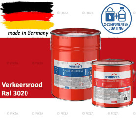 Remmers Epoxy BS 3000 SG – Professionele 2-Componenten Epoxy Vloercoating – RAL 3020 Verkeersrood