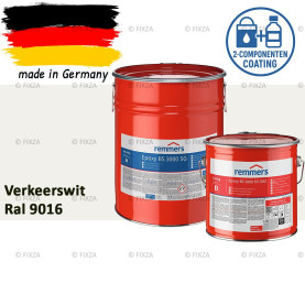 Remmers Epoxy BS 3000 SG – Professionele 2-Componenten Epoxy Vloercoating – RAL 9016 Verkeerswit