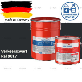 Remmers Epoxy BS 3000 SG – Professionele 2-Componenten Epoxy Vloercoating – RAL 9017 Verkeerszwart