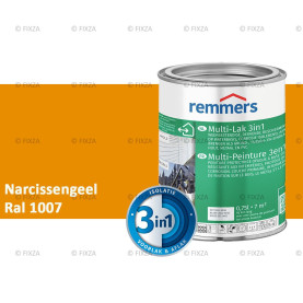 Multi- Lak 3in1 RAL 1007 Narcissengeel - lakverf voor Hout, Metaal en Kunststof