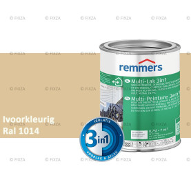 Multi- Lak 3in1 RAL 1014 Ivoorkleurig - lakverf voor Hout, Metaal en Kunststof