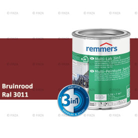 Multi- Lak 3in1 RAL 3011 Bruinrood - lakverf voor Hout, Metaal en Kunststof