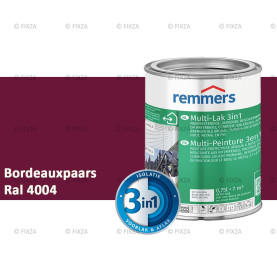 Multi- Lak 3in1 RAL 4004 Bordeauxpaars - lakverf voor Hout, Metaal en Kunststof