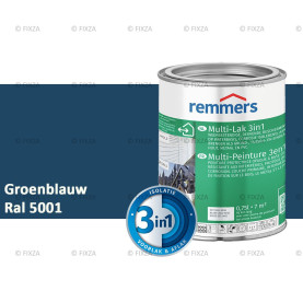 Multi- Lak 3in1 RAL 5001 Groenblauw - lakverf voor Hout, Metaal en Kunststof