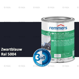 Multi- Lak 3in1 RAL 5004 Zwartblauw - lakverf voor Hout, Metaal en Kunststof