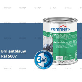 Multi- Lak 3in1 RAL 5007 Briljantblauw - lakverf voor Hout, Metaal en Kunststof