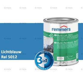 Multi- Lak 3in1 RAL 5012 Lichtblauw - lakverf voor Hout, Metaal en Kunststof