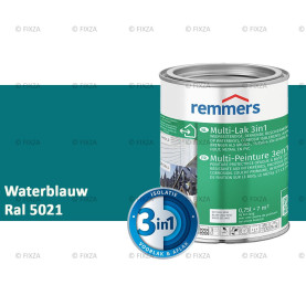 Multi- Lak 3in1 RAL 5021 Waterblauw - lakverf voor Hout, Metaal en Kunststof