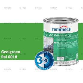 Multi- Lak 3in1 RAL 6018 Geelgroen - lakverf voor Hout, Metaal en Kunststof