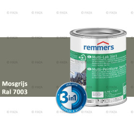 Multi- Lak 3in1 RAL 7003 Mosgrijs - lakverf voor Hout, Metaal en Kunststof
