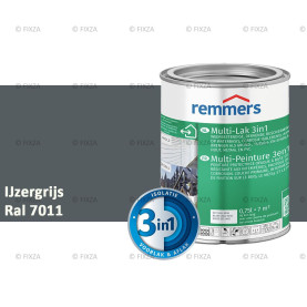 Multi- Lak 3in1 RAL 7011 IJzergrijs - lakverf voor Hout, Metaal en Kunststof