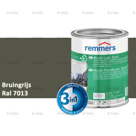 Multi- Lak 3in1 RAL 7013 Bruingrijs - lakverf voor Hout, Metaal en Kunststof