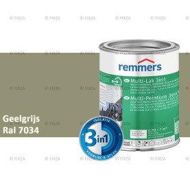 Multi- Lak 3in1 RAL 7034 Geelgrijs - lakverf voor Hout, Metaal en Kunststof