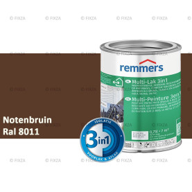 Multi- Lak 3in1 RAL 8011 Notenbruin - lakverf voor Hout, Metaal en Kunststof